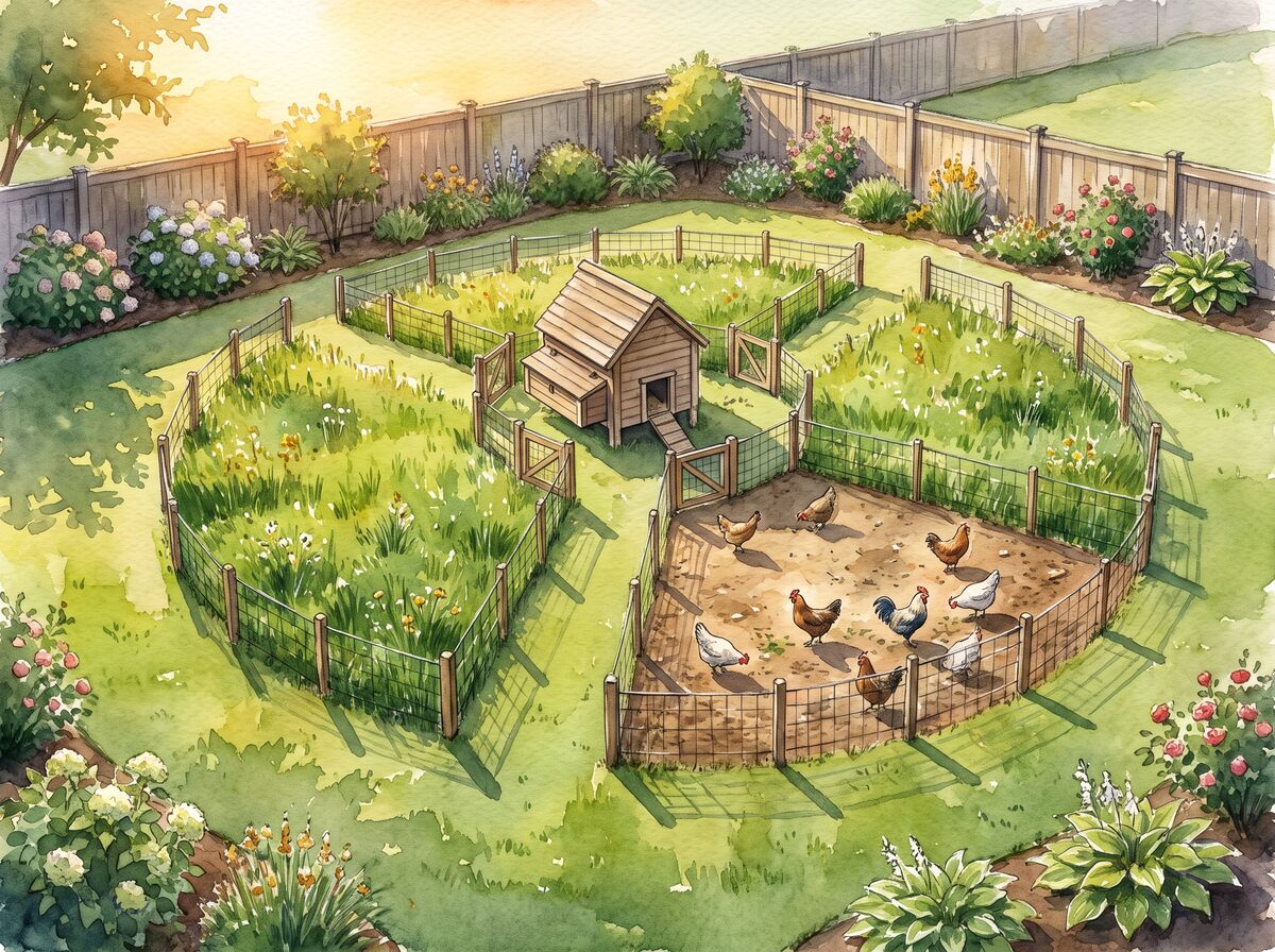 The four paddocks chicken coop garden