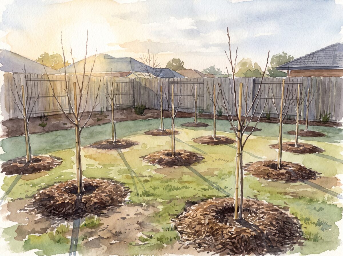 The bare-root year food forest