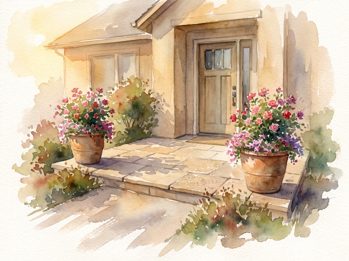 The entry moment front yard