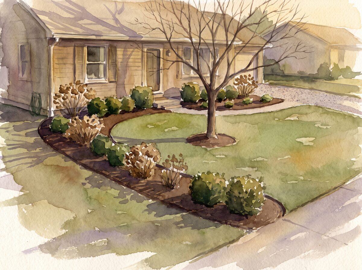 The one bed line front yard