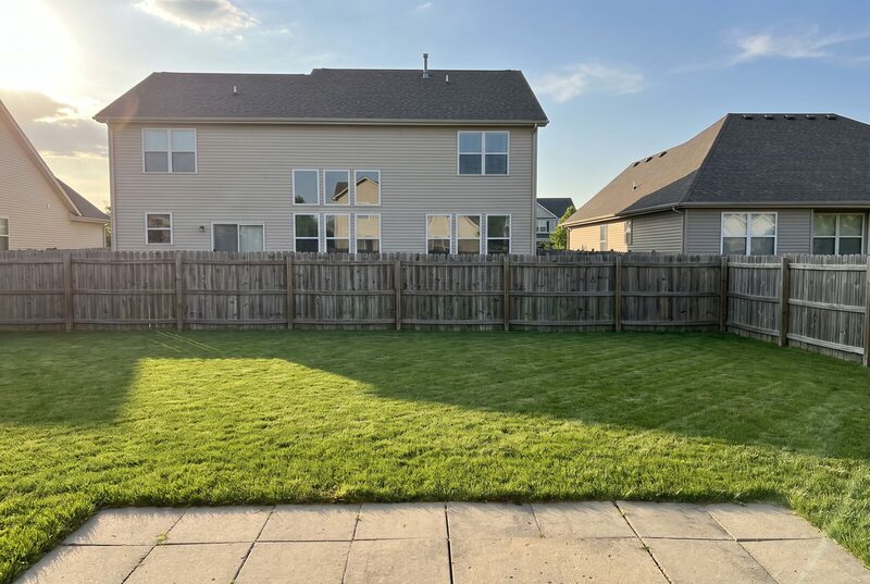 A fenced yard