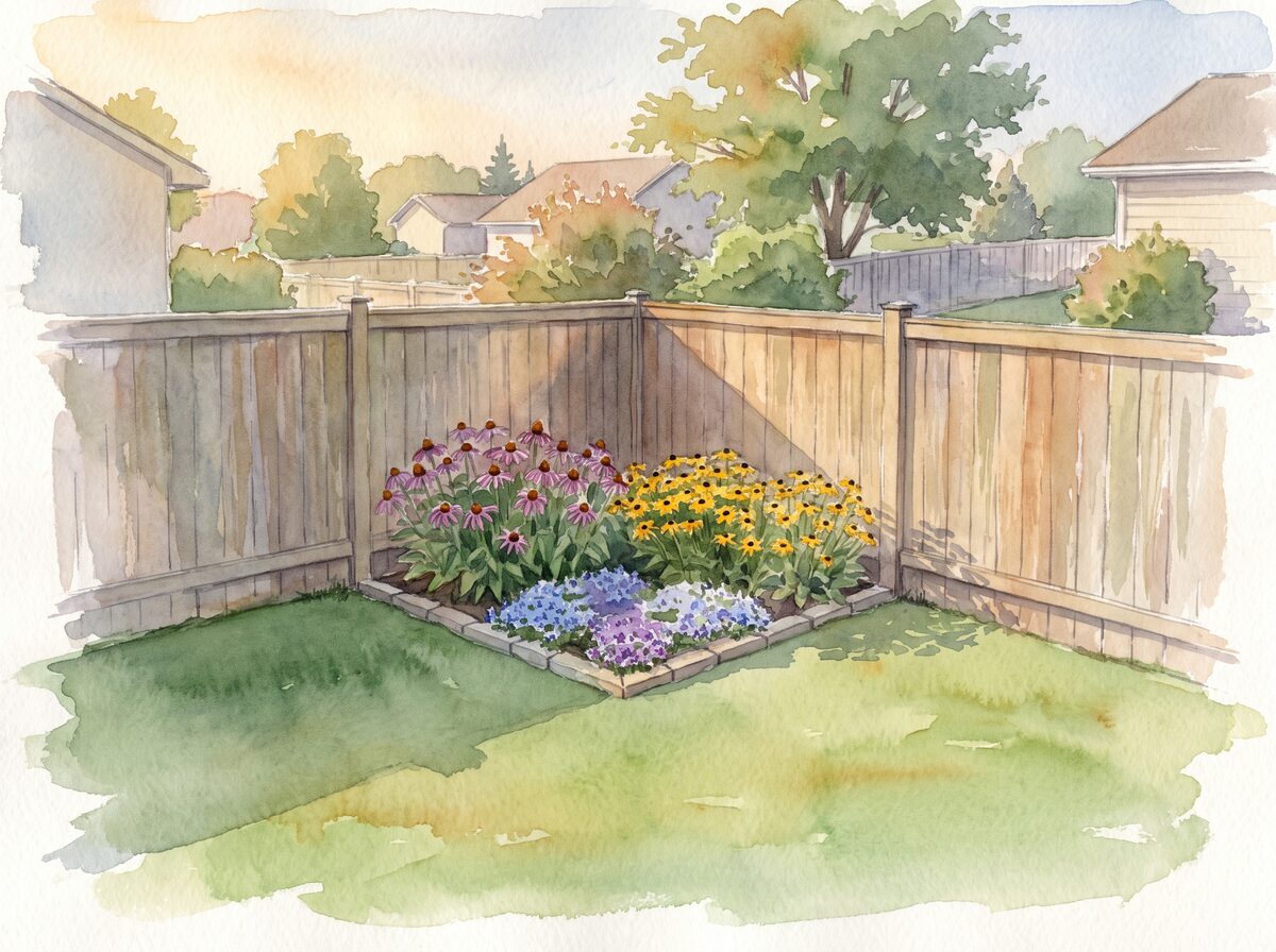 The corner pocket pollinator garden