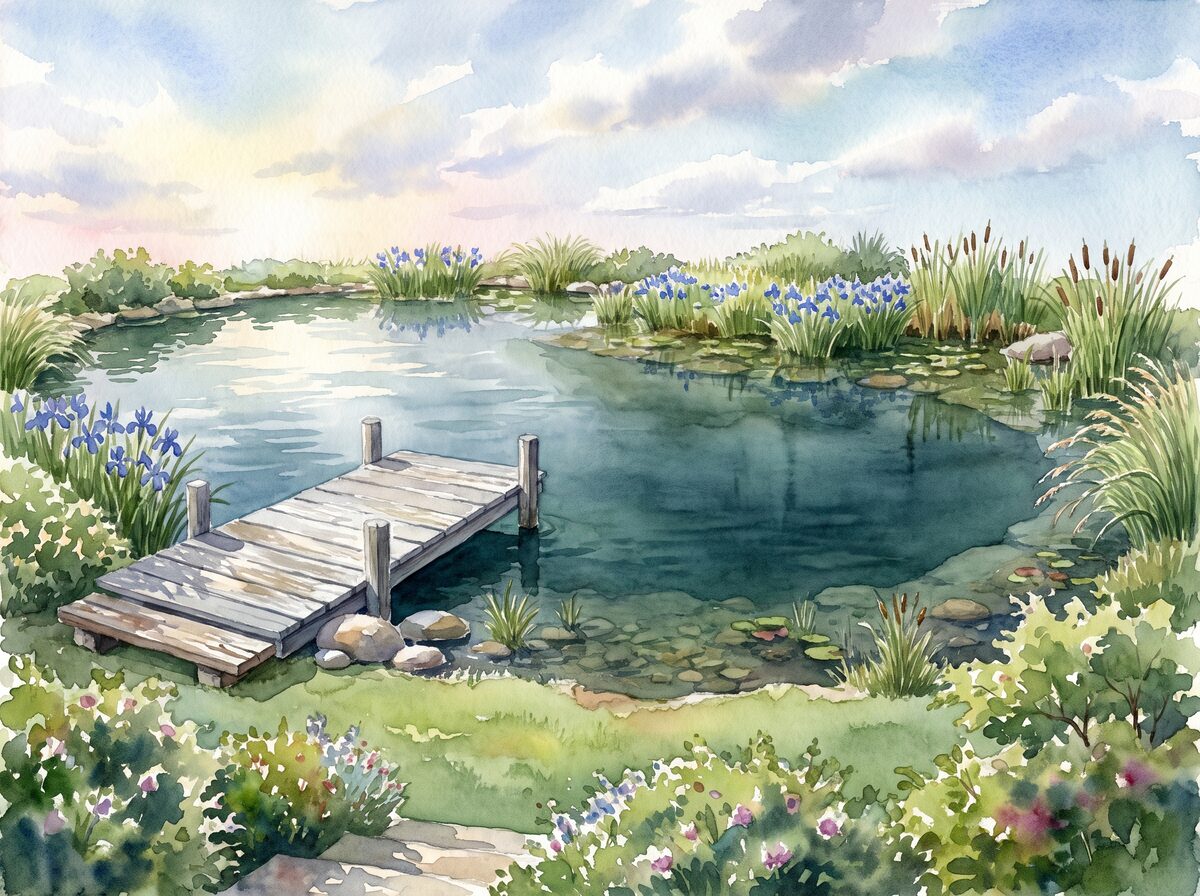 The dock pond natural swimming pond