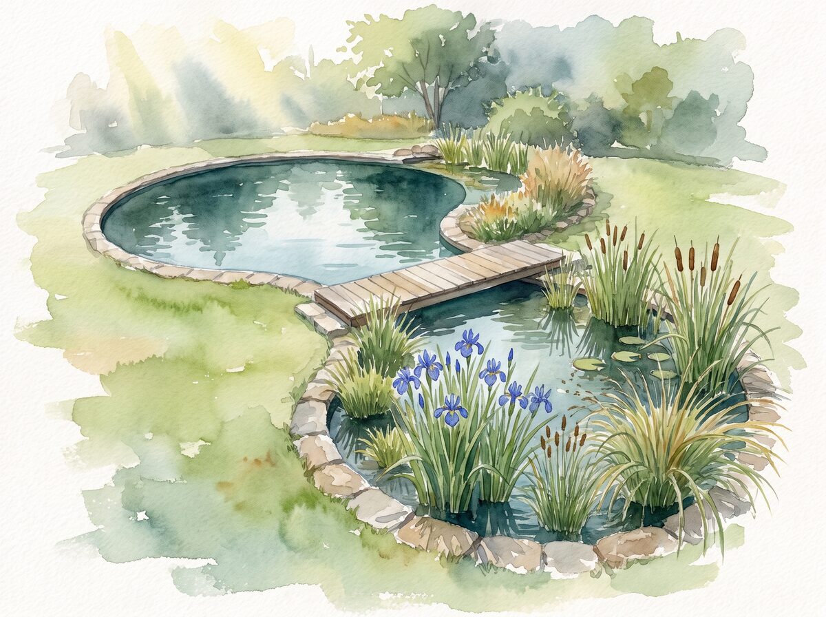 The kidney natural swimming pond