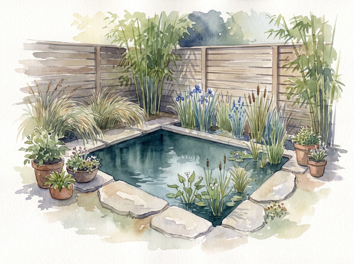 The plunge natural swimming pond