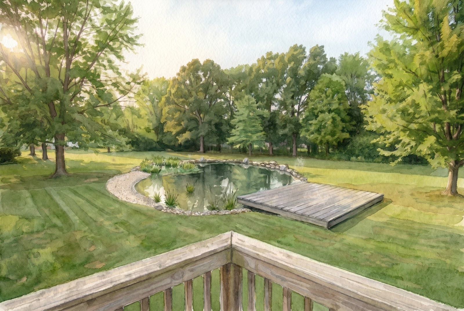 The natural swimming pond at year 2