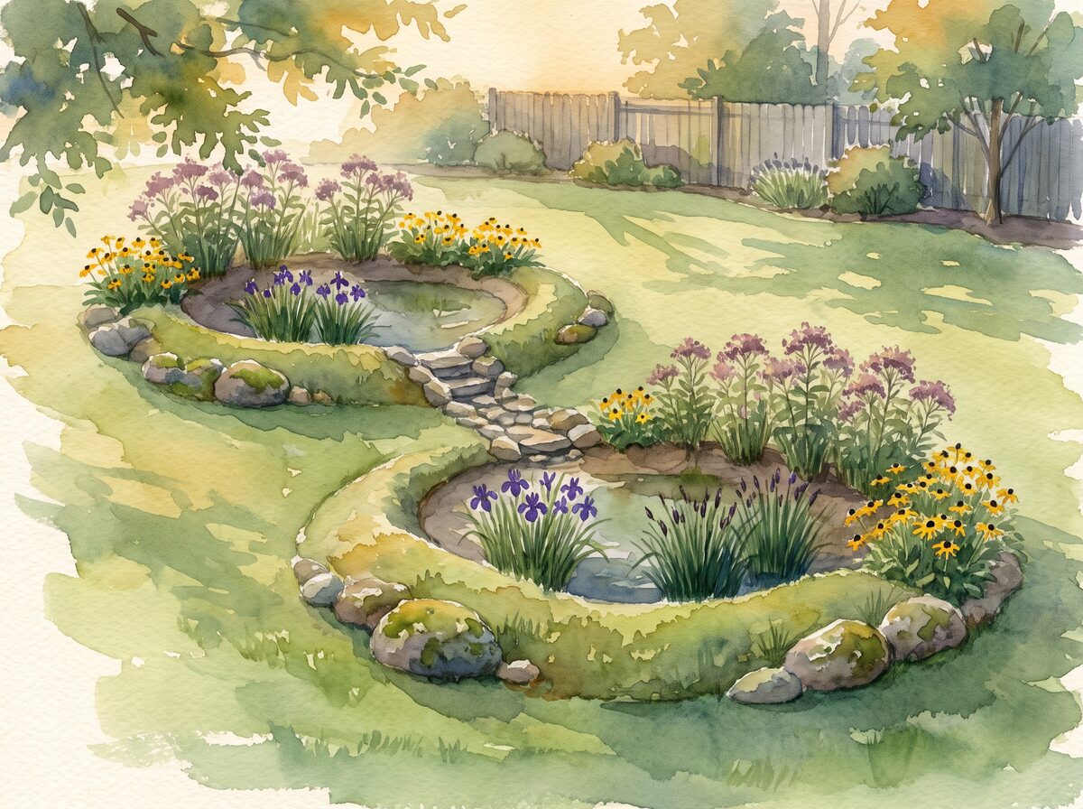 The berm and basin rain garden