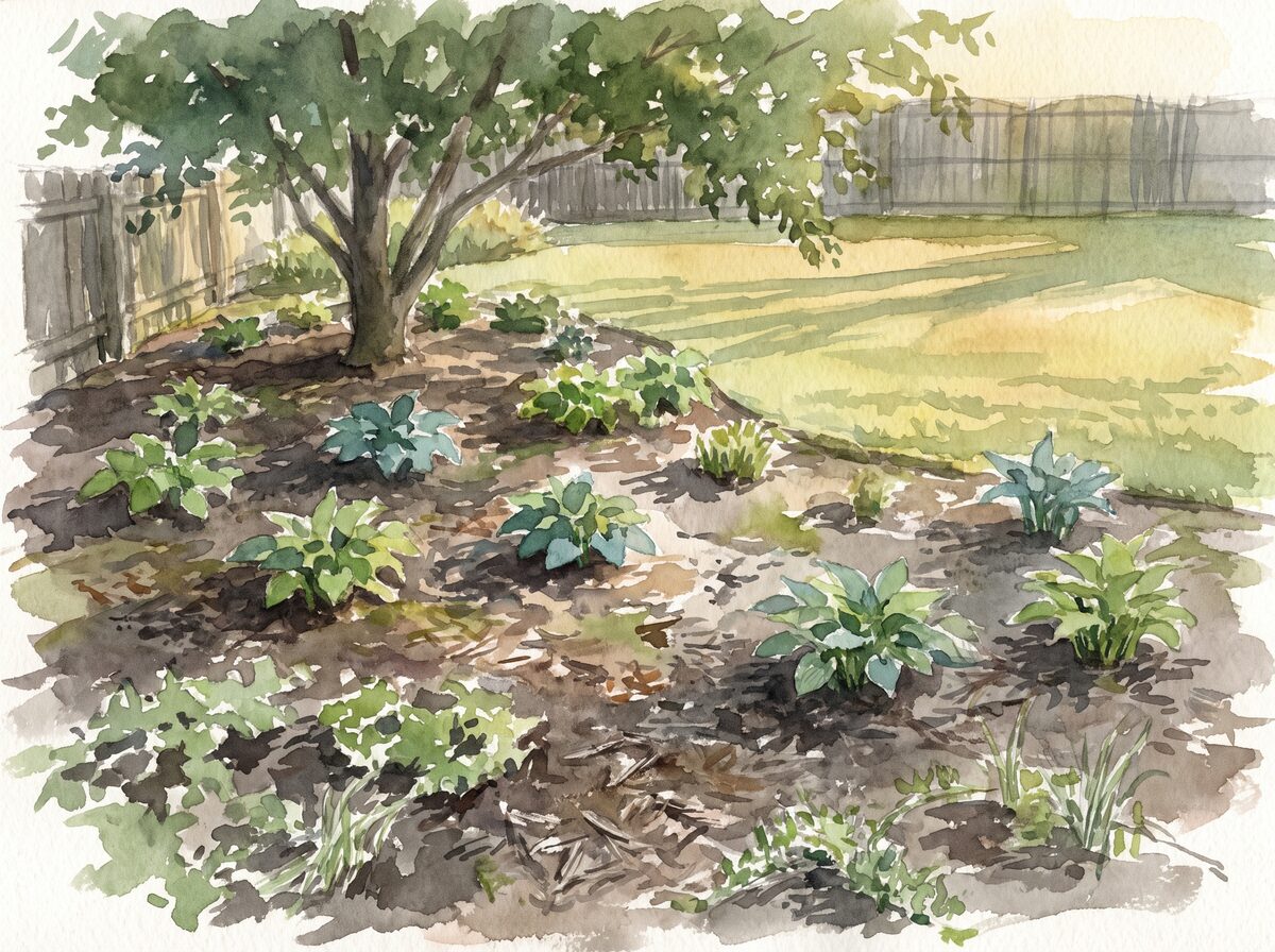The divisions bed shade garden