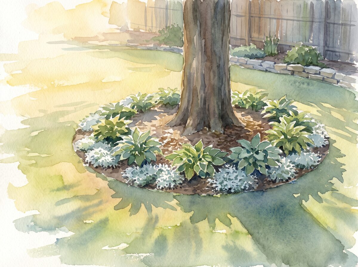 The tree ring shade garden