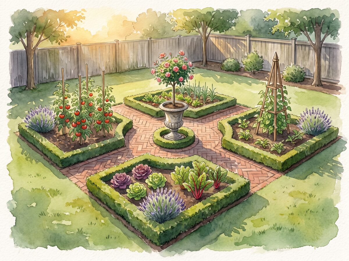 The potager vegetable garden