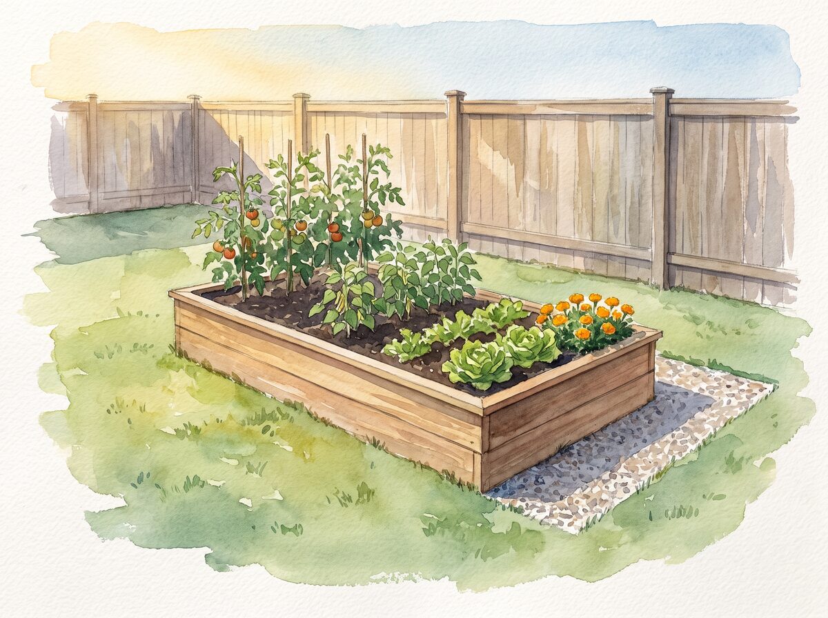 The one good bed vegetable garden