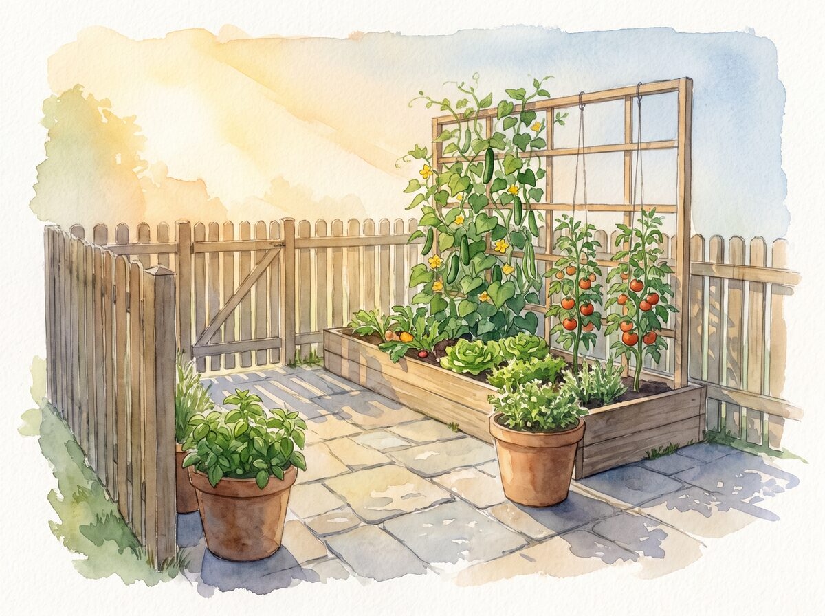 The vertical garden vegetable garden
