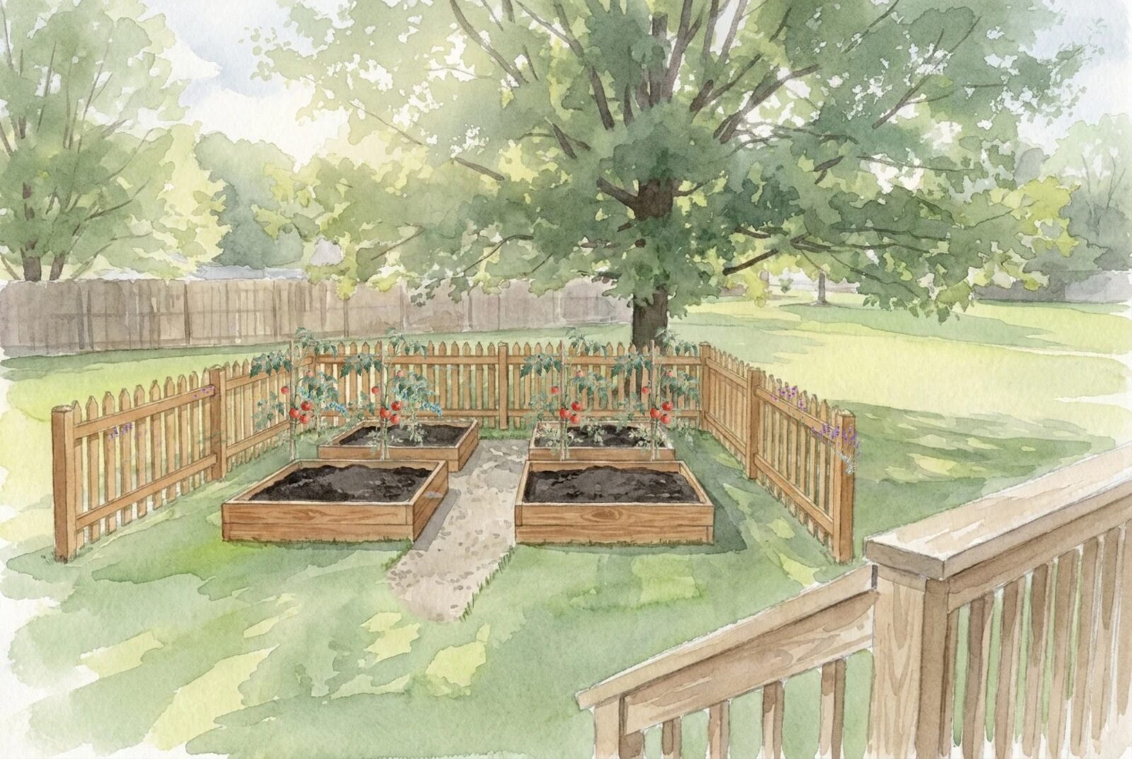 vegetable garden at year 5