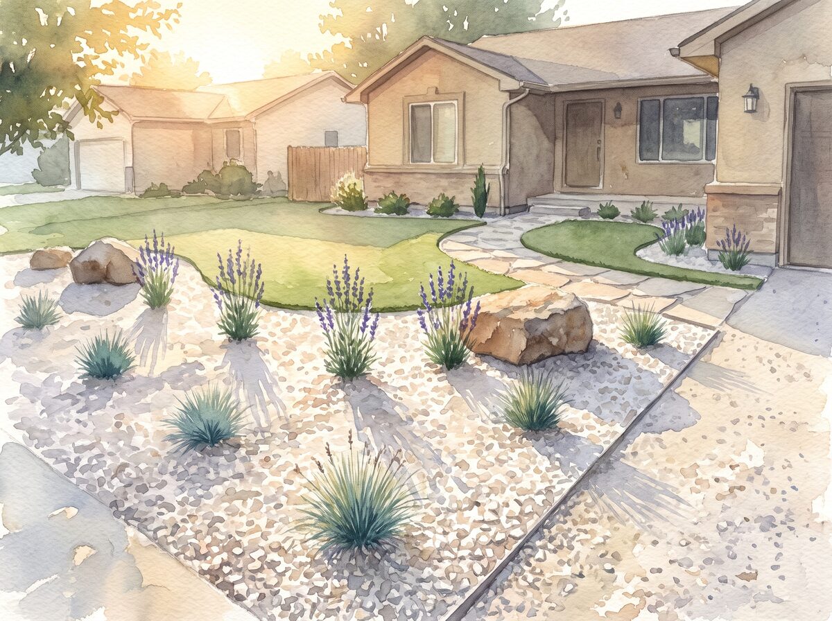 The one-weekend rip-out xeriscape front yard